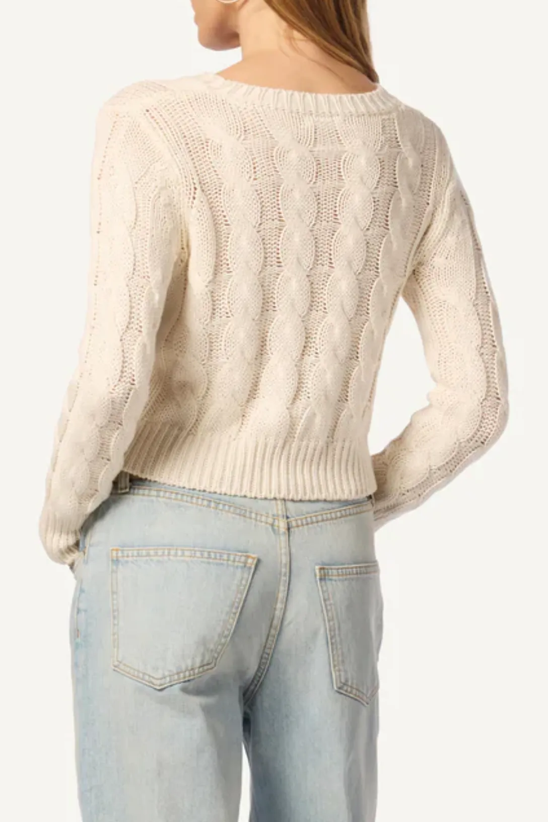 Sydney Cable Knit Sweater | Gardenia