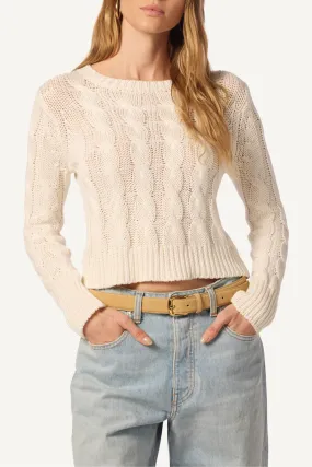 Sydney Cable Knit Sweater | Gardenia