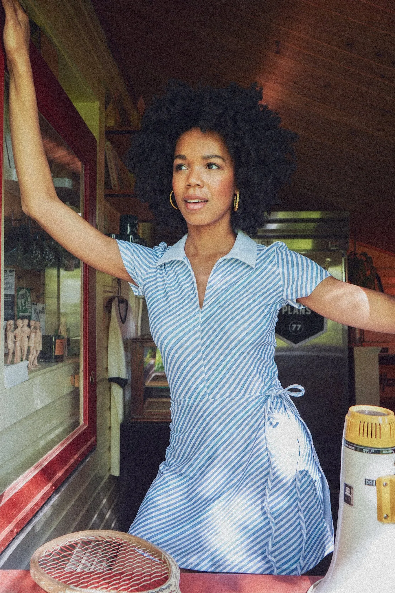 The Ivy Dress - Chambray Stripe