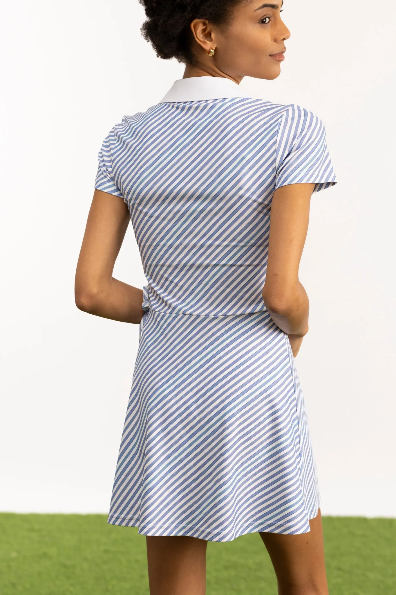 The Ivy Dress - Chambray Stripe