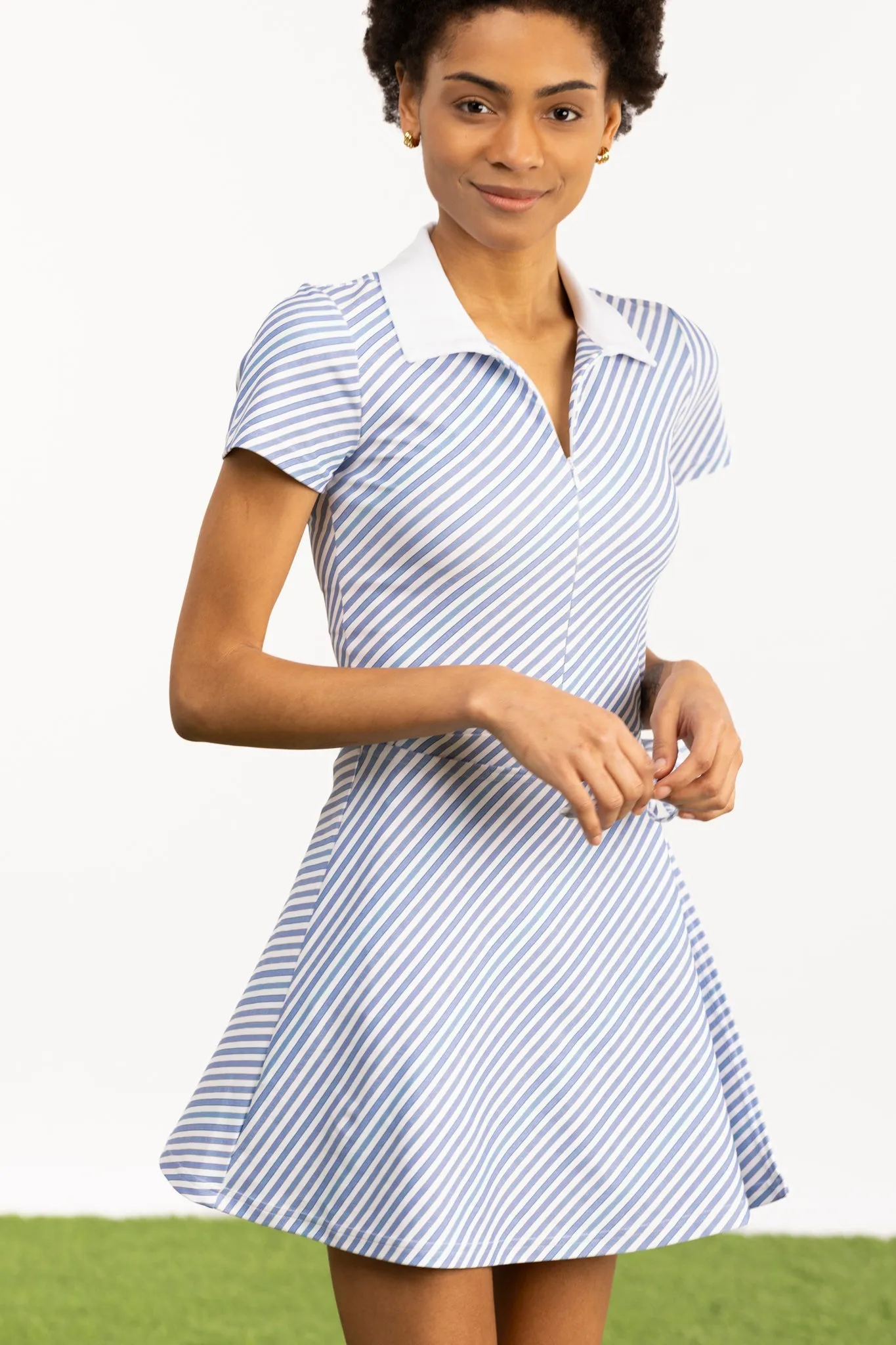The Ivy Dress - Chambray Stripe