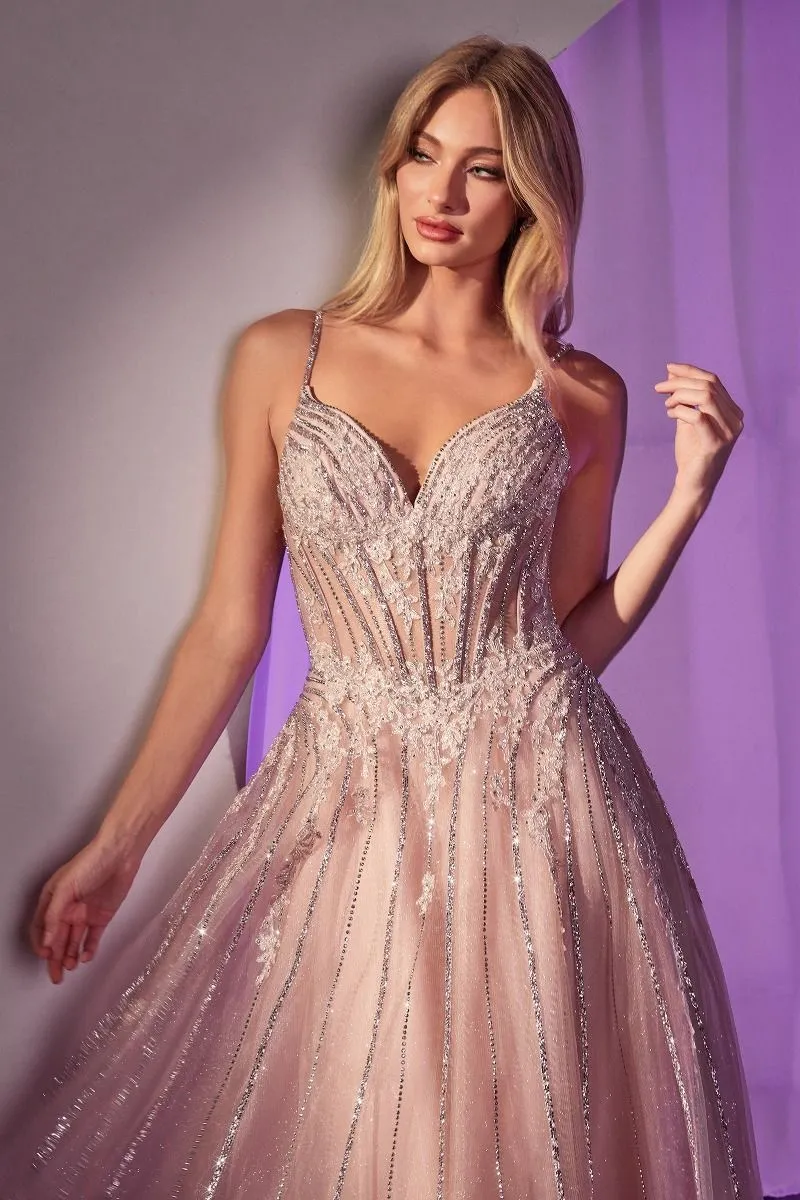 The Roselyn Crystal Embellished Tulle Dress