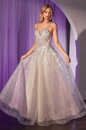 The Roselyn Crystal Embellished Tulle Dress