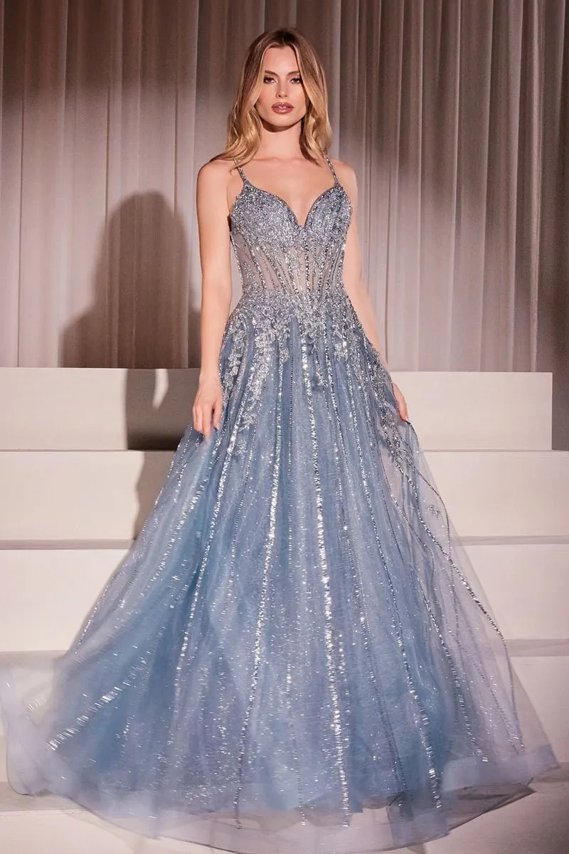 The Roselyn Crystal Embellished Tulle Dress