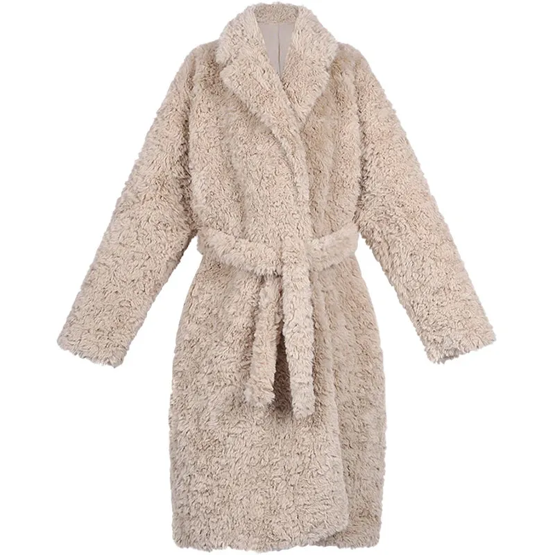 Thick Fluffy Faux Fur Long Coat