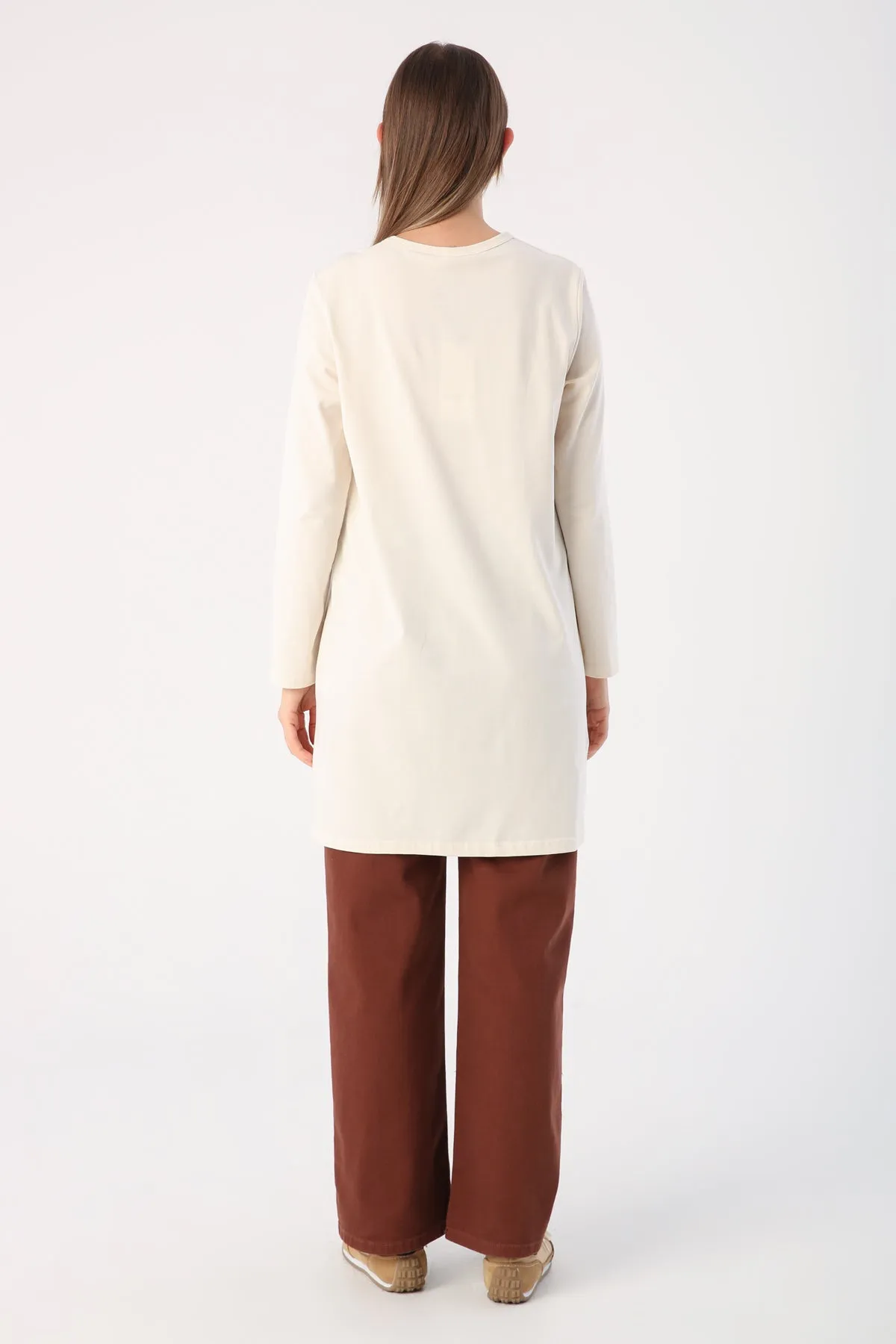 TLD Women Allday Ecru Supreme Sweat Tunic - Tours