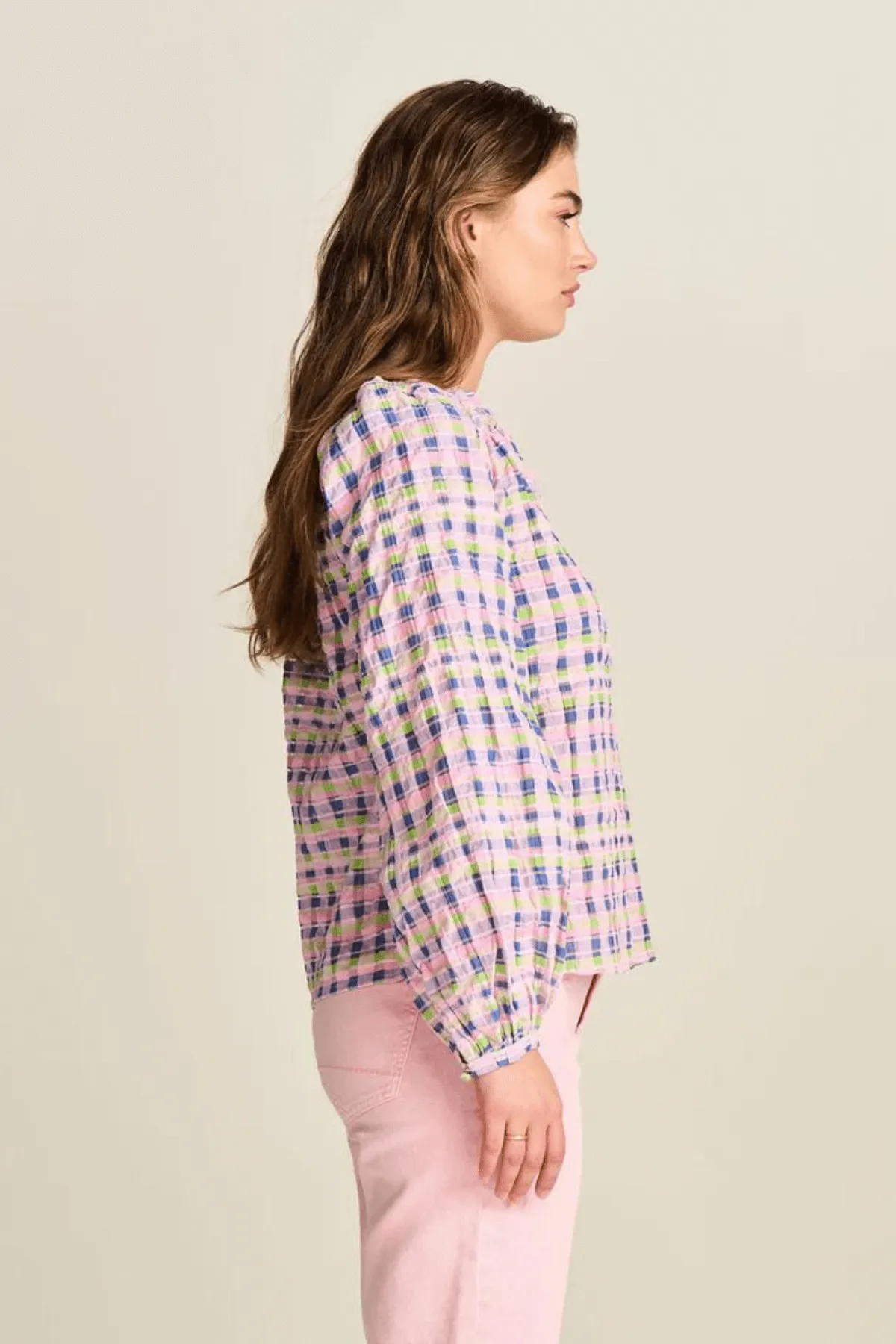 TOP CHECKS PINK