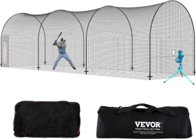 Vevor Baseball Batting Cage 40' Enclosed Pitching Net with Sturdy Frame and Carry Bag New