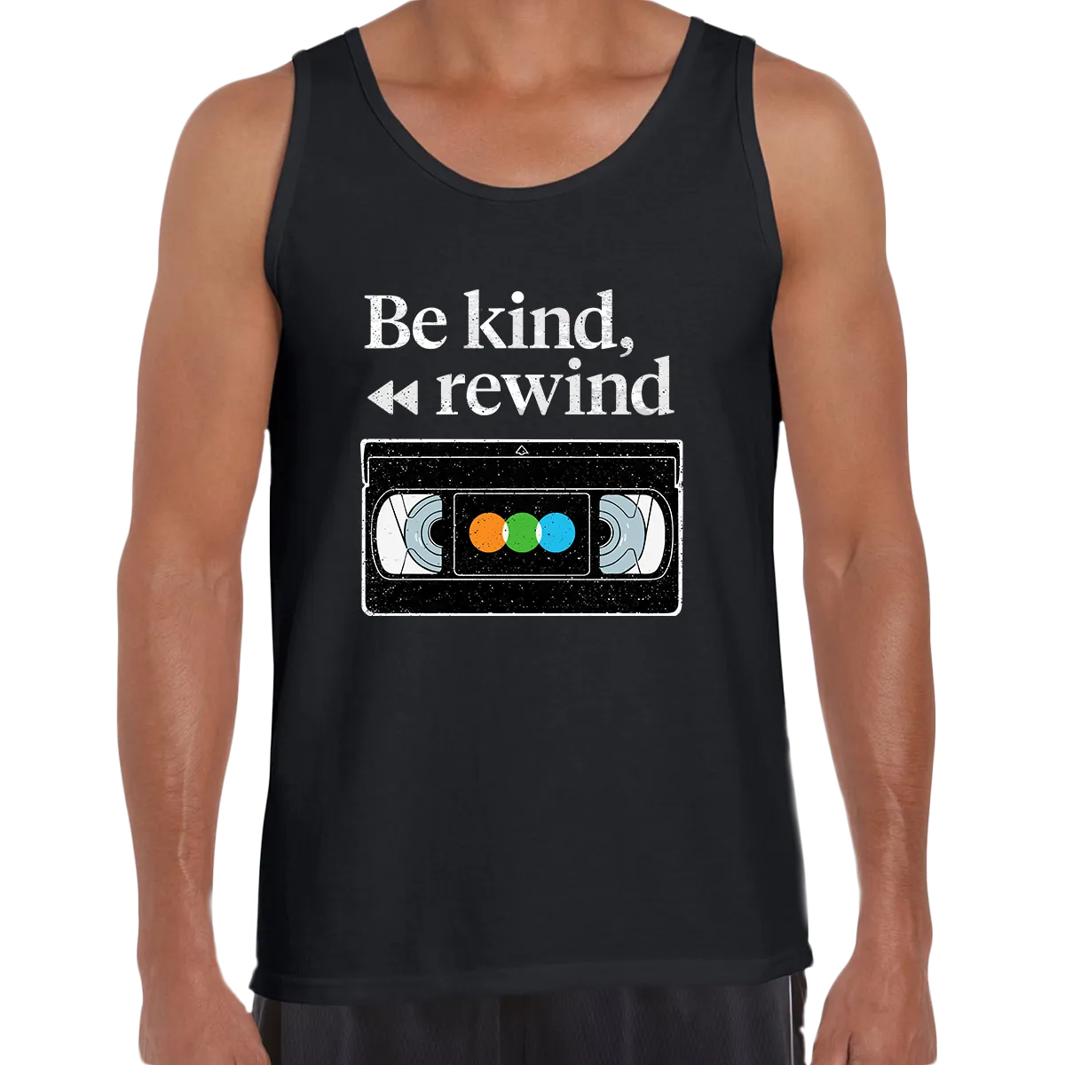 VHS Cassette Retro Tank Top Be Kind Rewind Old Video Cassette tape Scotch, Fuji Grunding