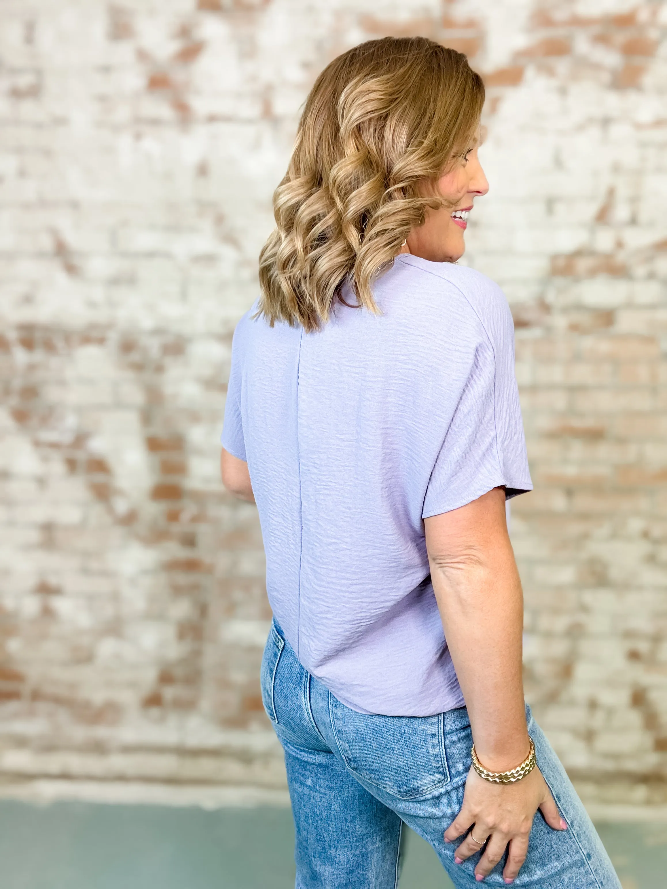 Vivian Solid V-Neck Top