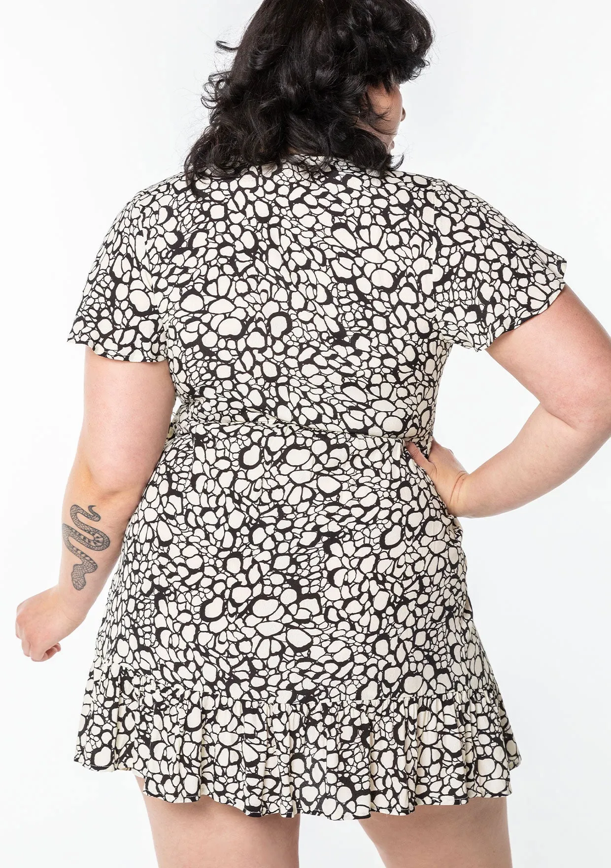 Waves Mini Wrap Dress