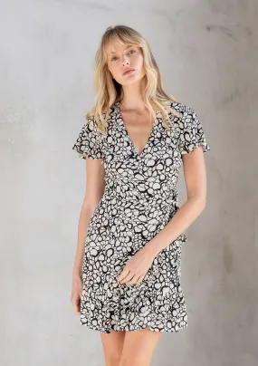 Waves Mini Wrap Dress