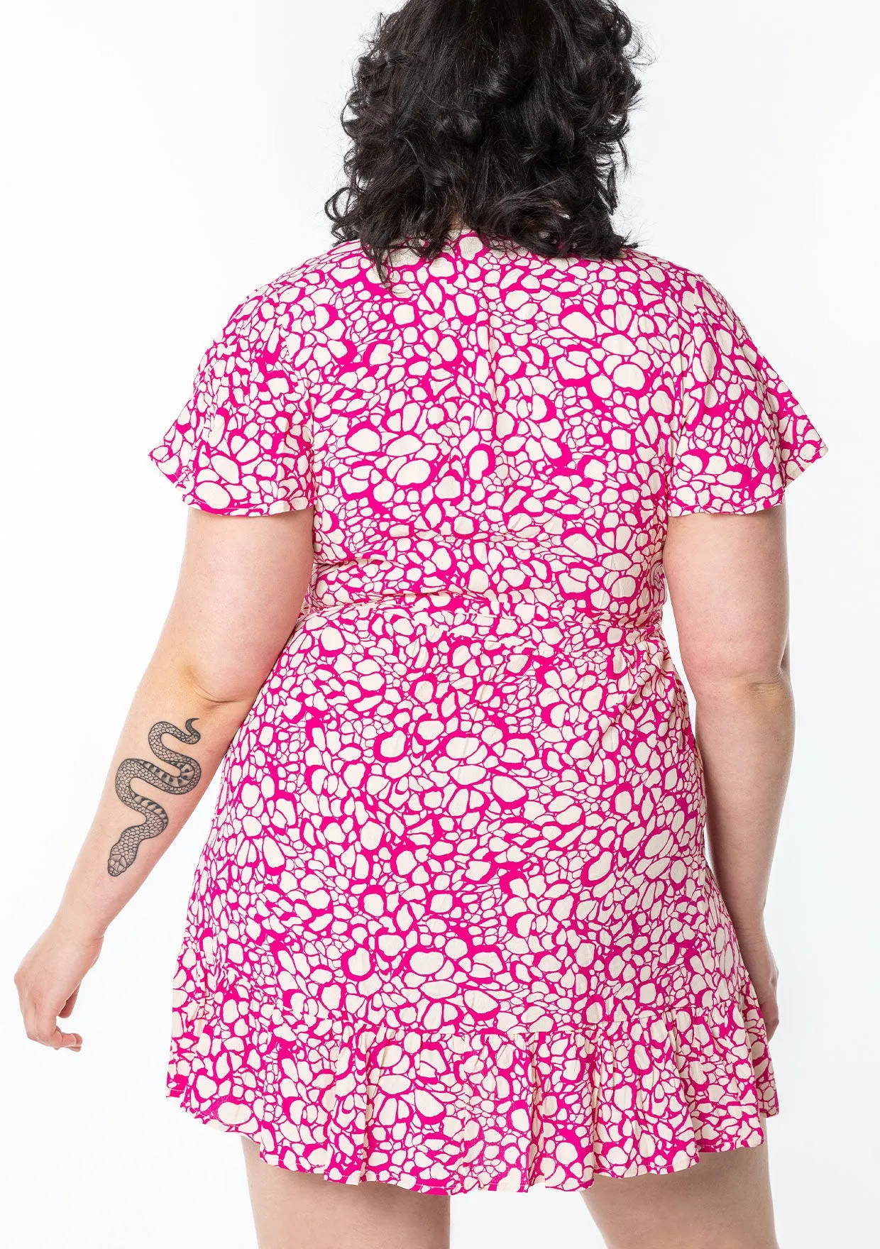 Waves Mini Wrap Dress