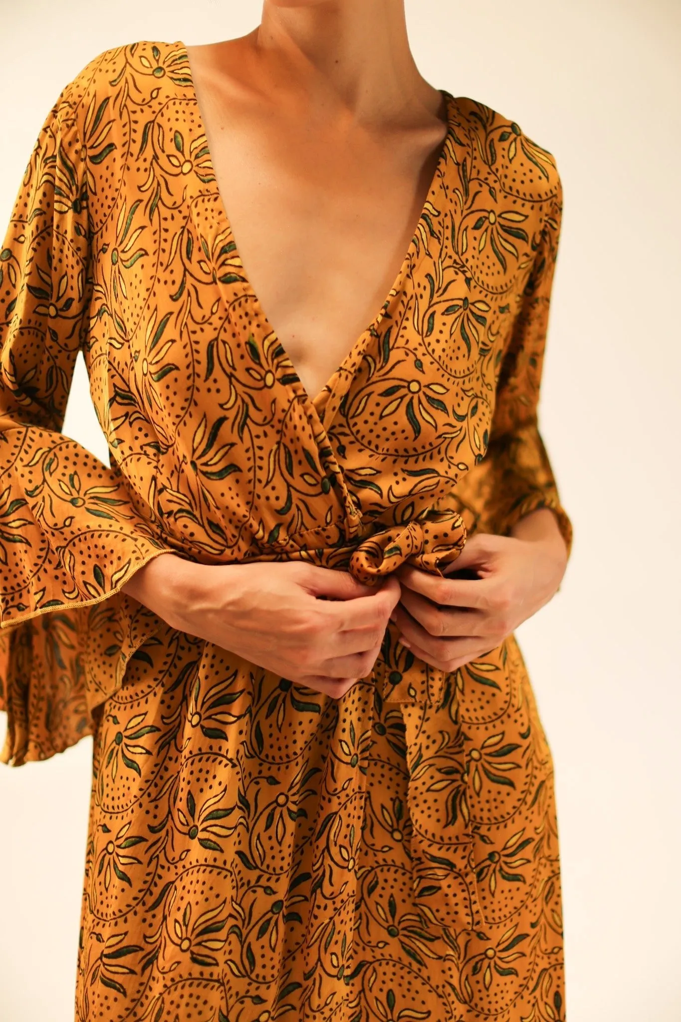 WRAP SILK DRESS KIMONO DAGMARA