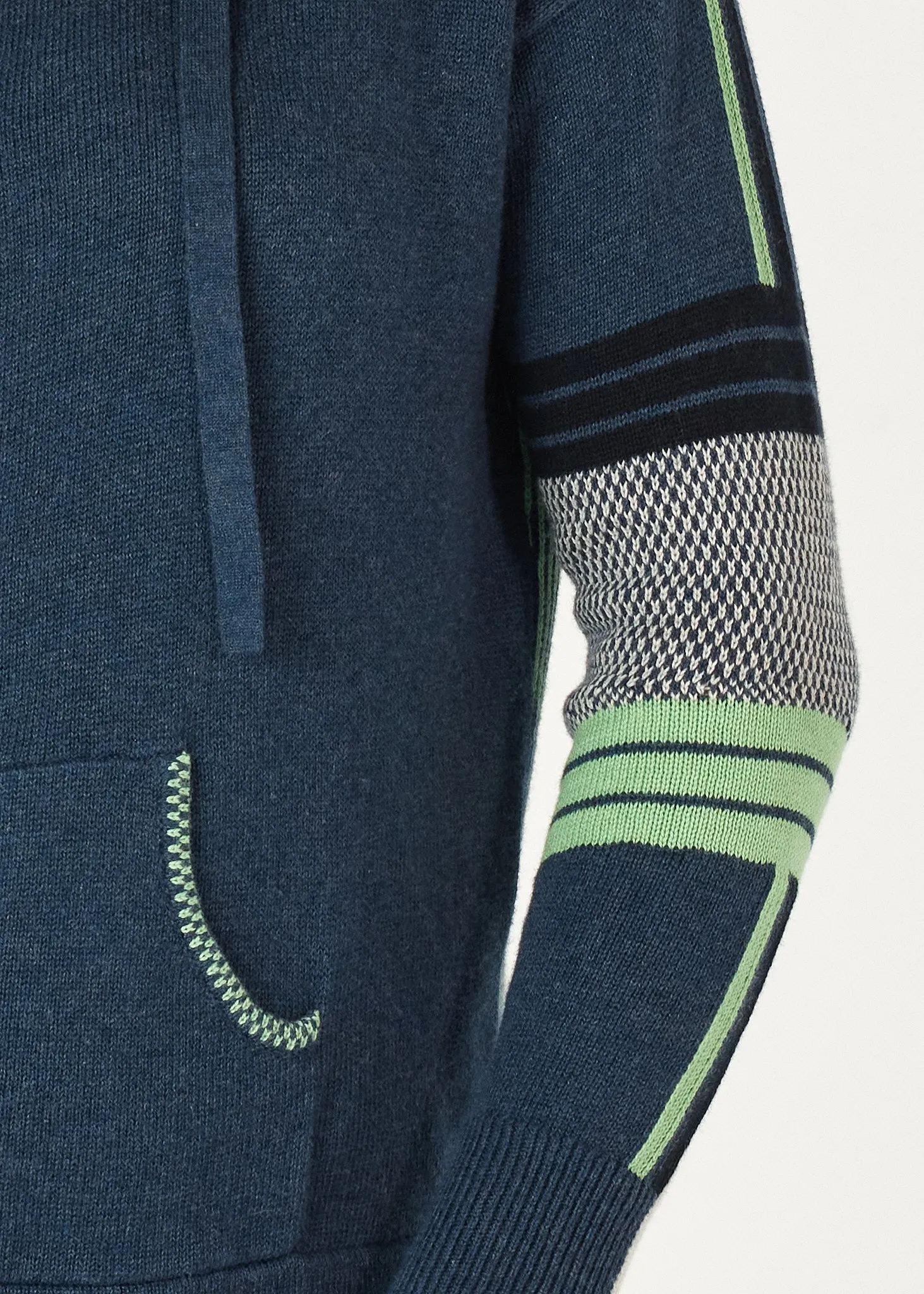 Zaket & Plover  -  Multi Medium Hoodie  -  Denim
