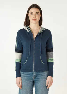 Zaket & Plover  -  Multi Medium Hoodie  -  Denim